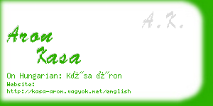 aron kasa business card